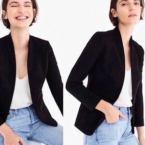 J. Crew Going‎ Out Blazer Jacket Women’s Size 2 Black Stretch Twill NWT